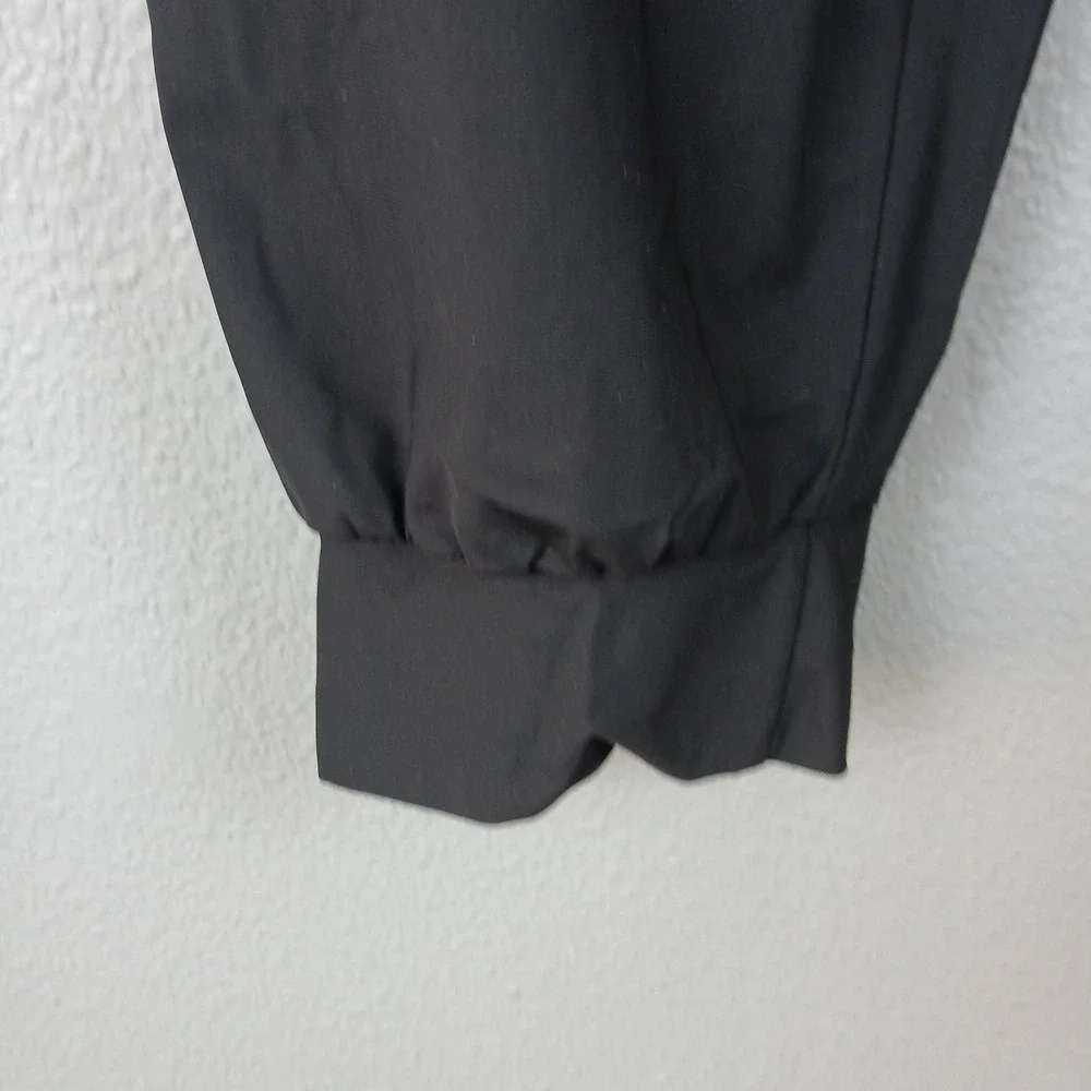Black Lightweight Technical Cargo Joggers Tapered Hiking Travel Pants Mens L